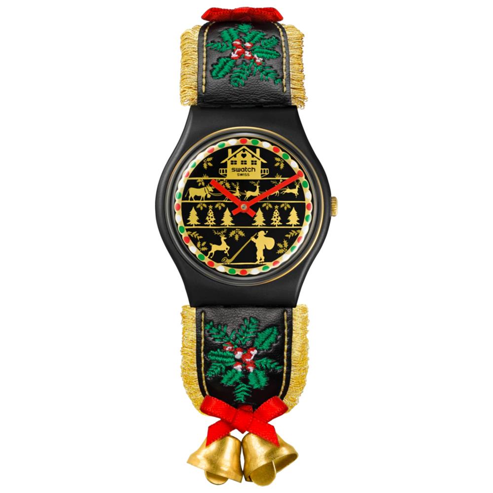 Orologio Swatch Gent Biosourced X Mas Collection Golden Merry