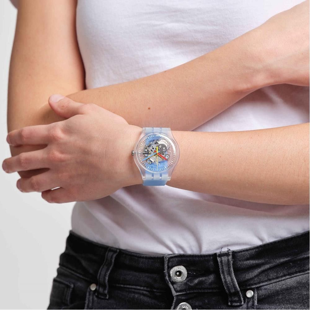 Orologio Swatch New Gent CLEARLY BLUE STRIPED