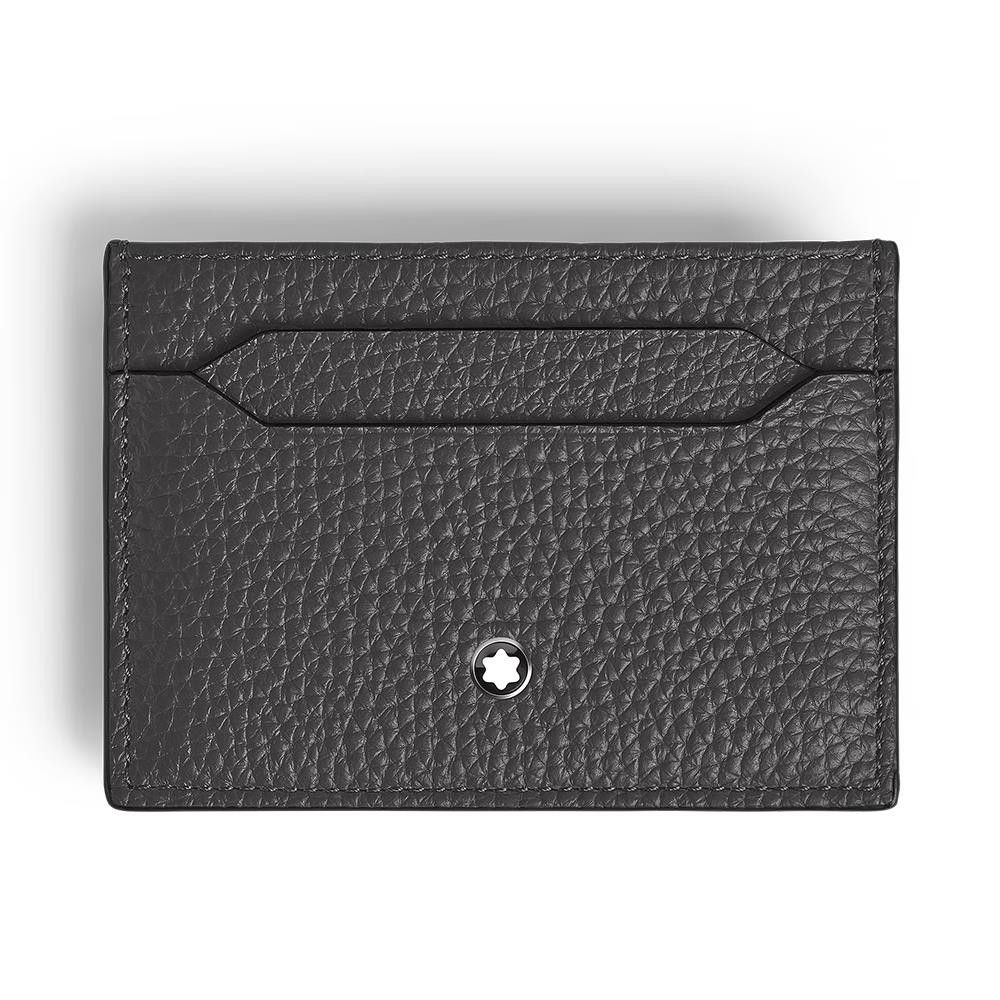 Portacarte Montblanc 5 Tasche in Pelle con Grana