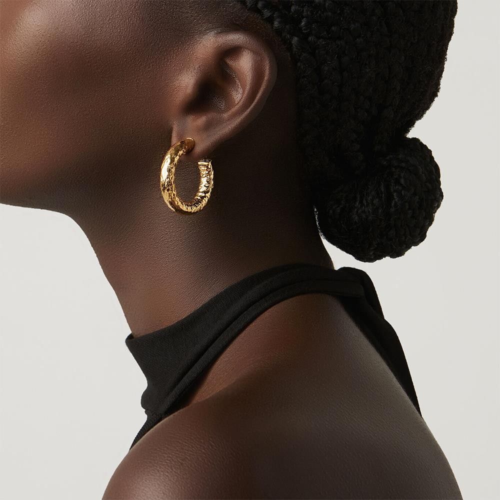 Orecchini Giovanni Raspini Rock Piccoli Dorati mm 34