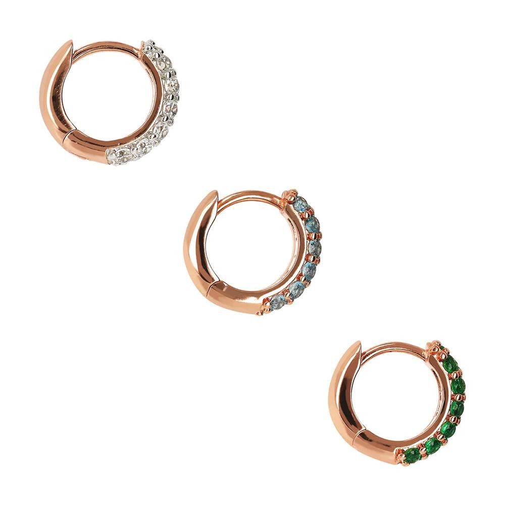 Set di Orecchini Bronzallure a Cerchio con Pavé in Cubic Zirconia