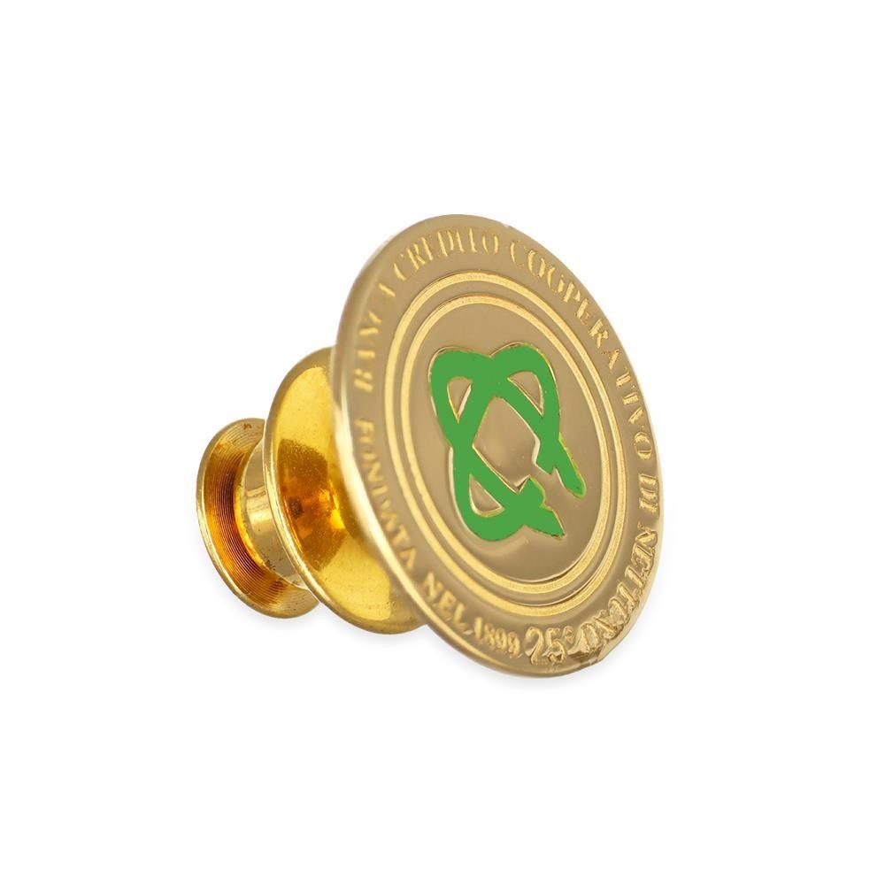 Spilla BCC di Nettuno in Oro Giallo 18 Kt